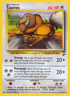 Tauros Base Set 2 #62