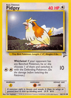 Pidgey Base Set 2 #86