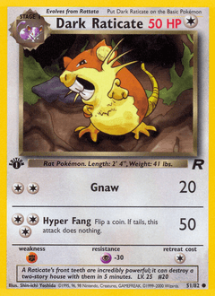 Dark Raticate Team Rocket #51