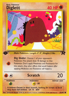 Diglett Team Rocket #52