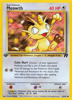 Meowth Team Rocket #62