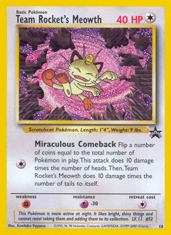 Team Rocket's Meowth Wizards Black Star Promos #18