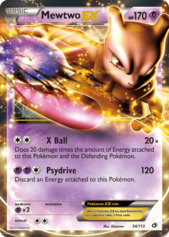 Mewtwo-EX Legendary Treasures #54
