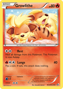 Growlithe Legendary Treasures #RC4