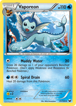 Vaporeon Dark Explorers #25