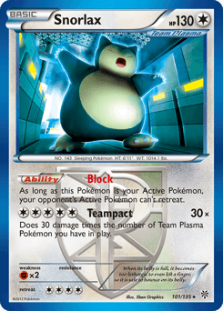 Snorlax Plasma Storm #101