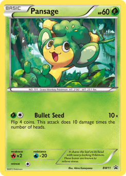 Pansage BW Black Star Promos #BW11