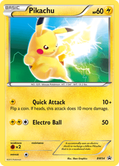 Pikachu BW Black Star Promos #BW54