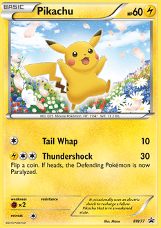 Pikachu BW Black Star Promos #BW77