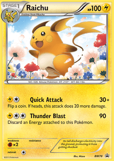 Raichu BW Black Star Promos #BW78