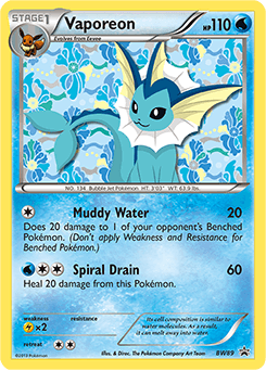 Vaporeon BW Black Star Promos #BW89