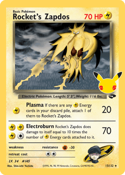 Rocket's Zapdos Celebrations: Classic Collection #15