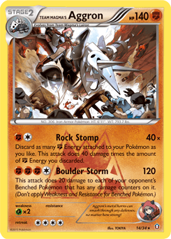 Team Magma's Aggron Double Crisis #14