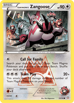 Team Magma's Zangoose Double Crisis #22