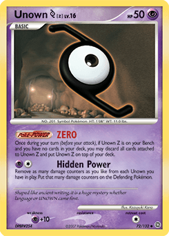 Unown [Z] Secret Wonders #72