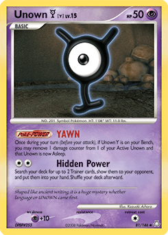 Unown [Y] Legends Awakened #81