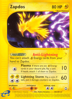 Zapdos Aquapolis #44