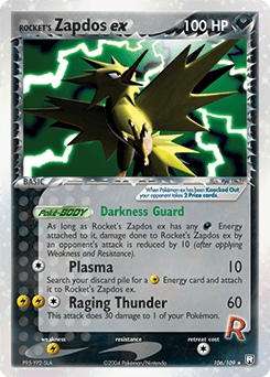 Rocket's Zapdos ex Team Rocket Returns #106