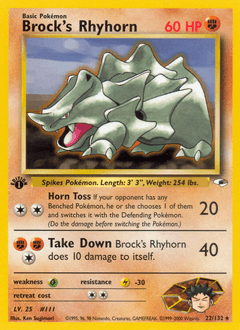 Brock's Rhyhorn Gym Heroes #22