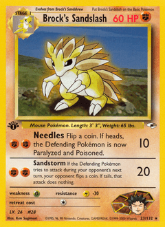 Brock's Sandslash Gym Heroes #23