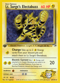 Lt. Surge's Electabuzz Gym Heroes #27