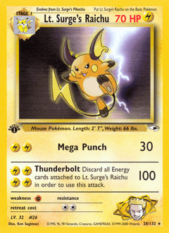 Lt. Surge's Raichu Gym Heroes #28