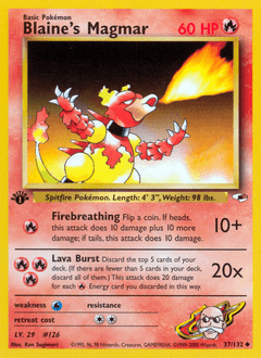 Blaine's Magmar Gym Heroes #37