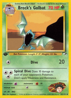 Brock's Golbat Gym Heroes #39
