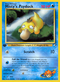 Misty's Psyduck Gym Heroes #54