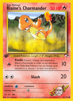 Blaine's Charmander Gym Heroes #61