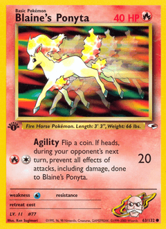 Blaine's Ponyta Gym Heroes #63