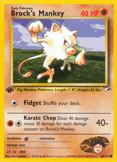 Brock's Mankey Gym Heroes #68