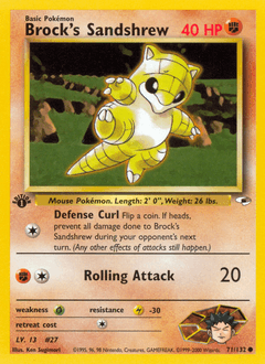 Brock's Sandshrew Gym Heroes #71