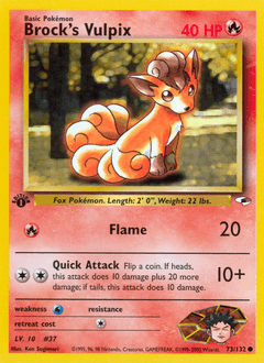 Brock's Vulpix Gym Heroes #73