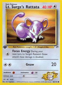 Lt. Surge's Rattata Gym Heroes #82
