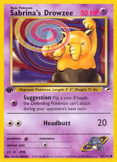 Sabrina's Drowzee Gym Heroes #92