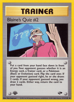 Blaine's Quiz #2 Gym Challenge #111