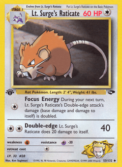 Lt. Surge's Raticate Gym Challenge #53
