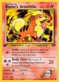 Blaine's Growlithe Gym Challenge #62