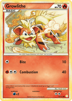 Growlithe HeartGold & SoulSilver #65
