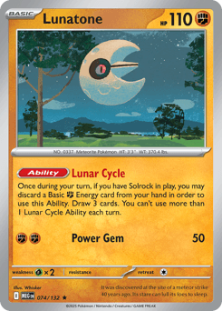 Lunatone Mega Evolution #74