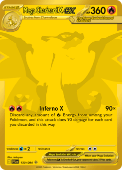 Mega Charizard X ex Phantasmal Flames #130