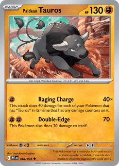 Paldean Tauros Phantasmal Flames #48