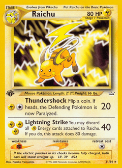 Raichu Neo Revelation #21