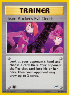Team Rocket's Evil Deeds Neo Destiny #103