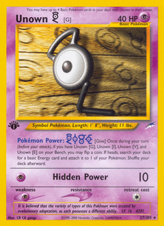 Unown [G] Neo Destiny #27