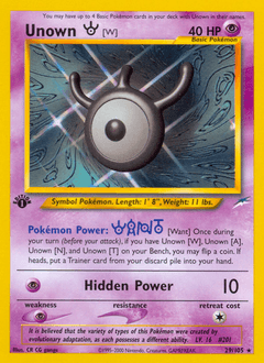 Unown [W] Neo Destiny #29
