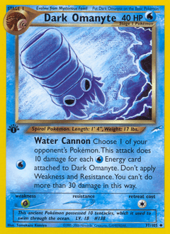 Dark Omanyte Neo Destiny #37