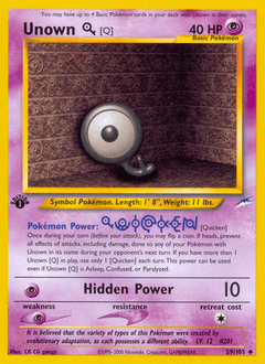 Unown [Q] Neo Destiny #59