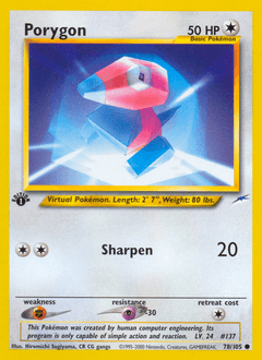 Porygon Neo Destiny #78
